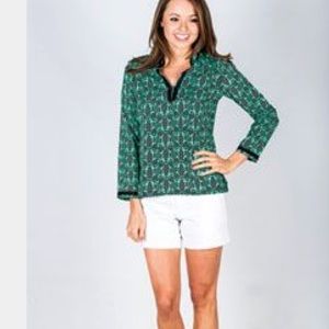Boutique-Tracy Negoshian black/green/white tunic